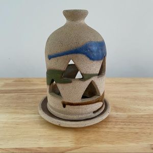 Handmade Pottery Lantern for Candles